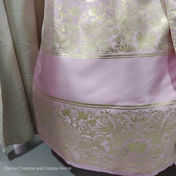 KOREAN Hanbok Style Costume Female Royal Red Long Top and Pink Dress Size S - XL Free Size for Rent - Image 5